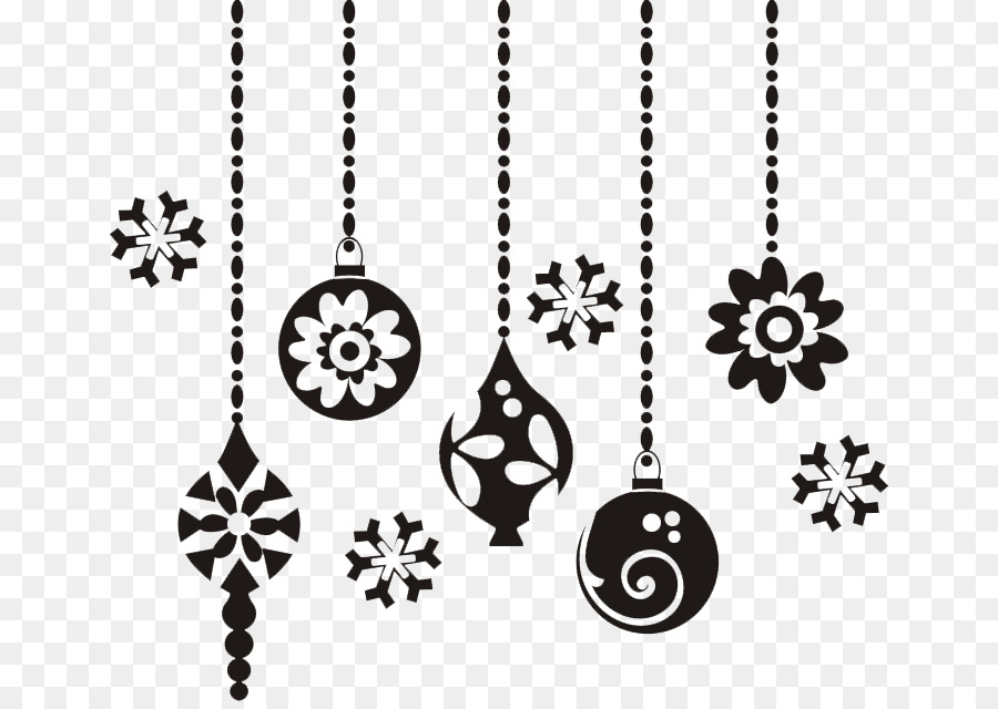 Black und white Christmas ornament - Weihnachten