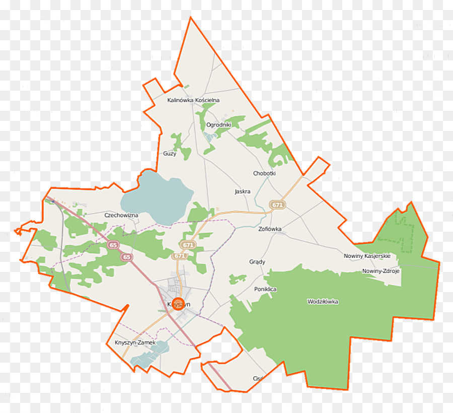 Knyszyn-Khóa Kalinówka Nhà Thờ Park, Mońki County Wodziłówka - bản đồ