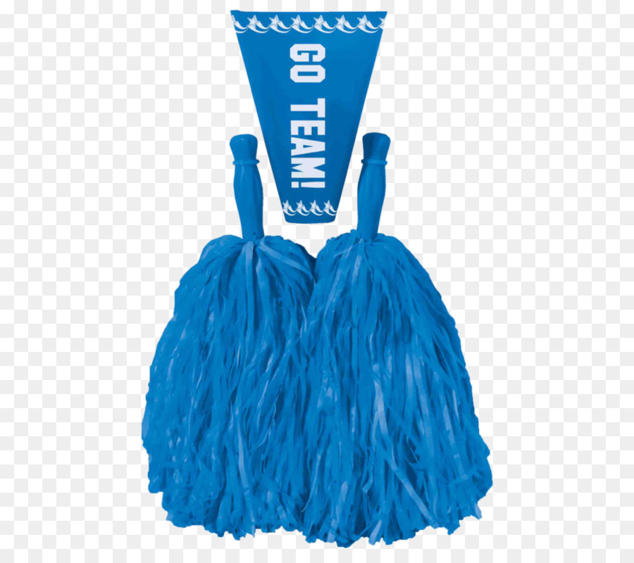 Pom-pom Cheerleader-Kostüm Blau Megaphon - andere