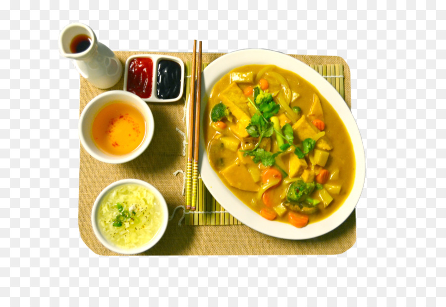 Indische Küche-Curry Vegetarische Küche Kokosmilch chinesische Küche - Reis und curry