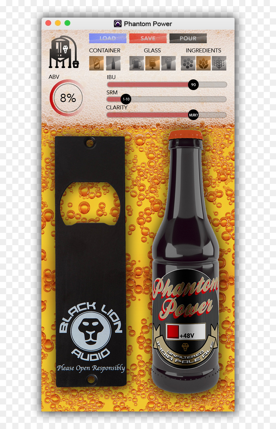 Bier Flasche Jitter Word clock - Mikrofon Vorverstärker