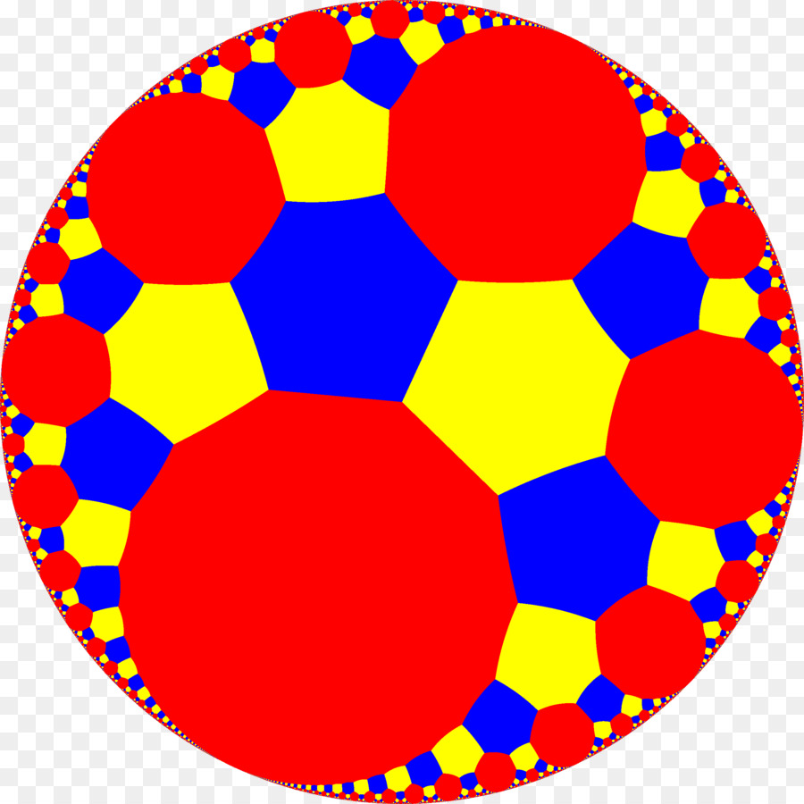 Hexagonal Mosaik Kachelung der Hyperbolischen geometrie Triangular tiling Waben - Dreieck