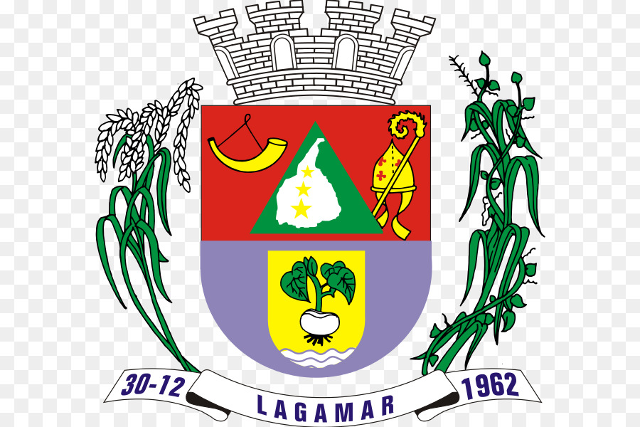 Flagge von Minas Gerais Gemeinde Gemeinde Lagamar - Kostenlose Brasilien