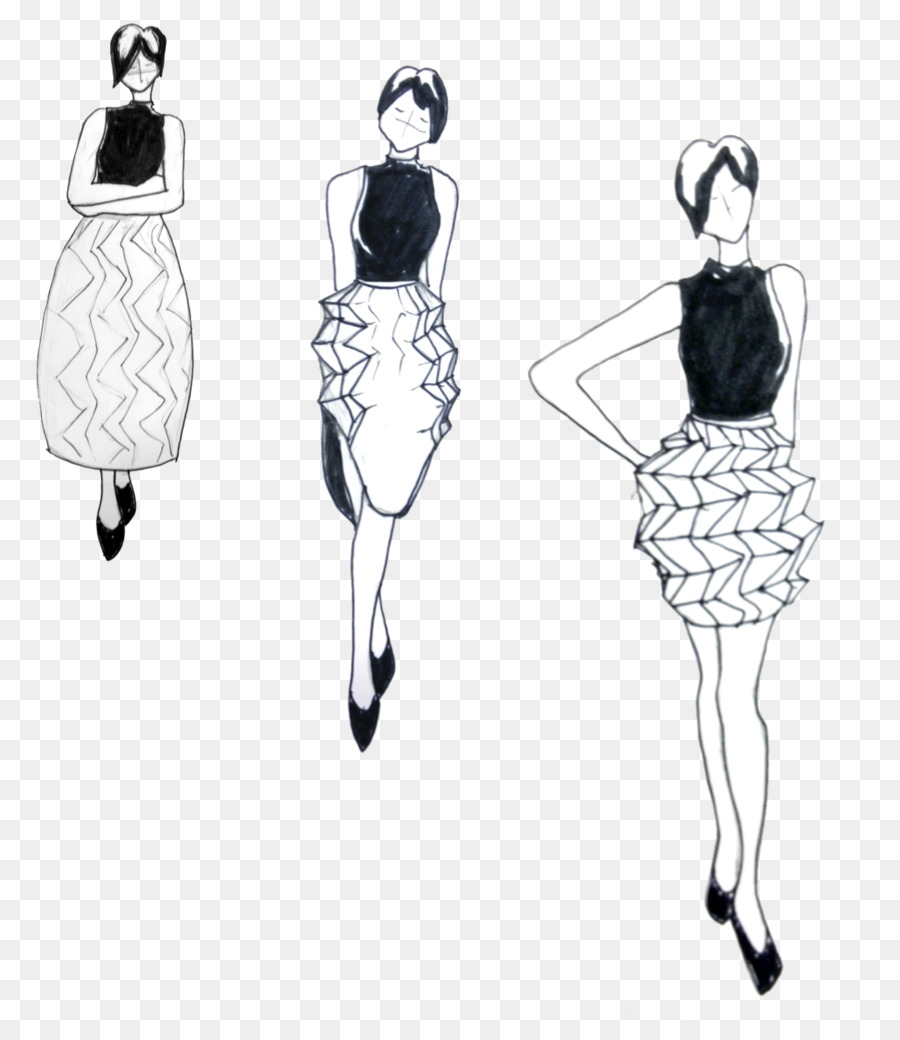 Illustrazione di moda di Disegno Abbigliamento Schizzo - Design
