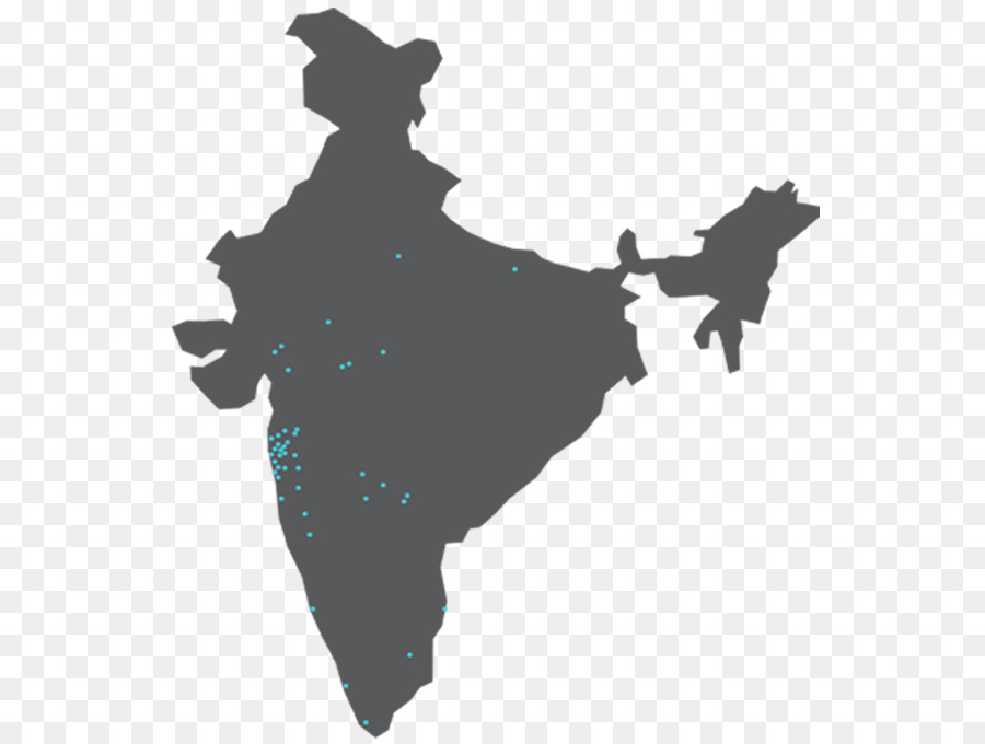 India Mappa Vettoriale - India