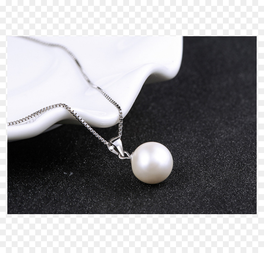 Perle Ohrring Charms & Anhänger-Halskette Silber - Kultivierten Süßwasser Perlen