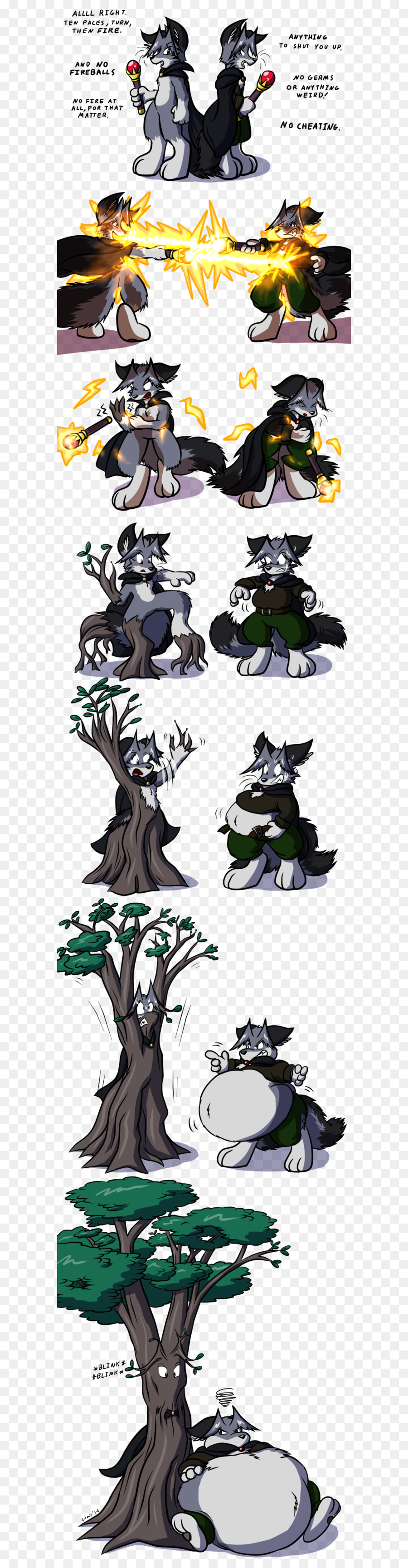 Cartoon Charakter Tree Schriftart - Baum