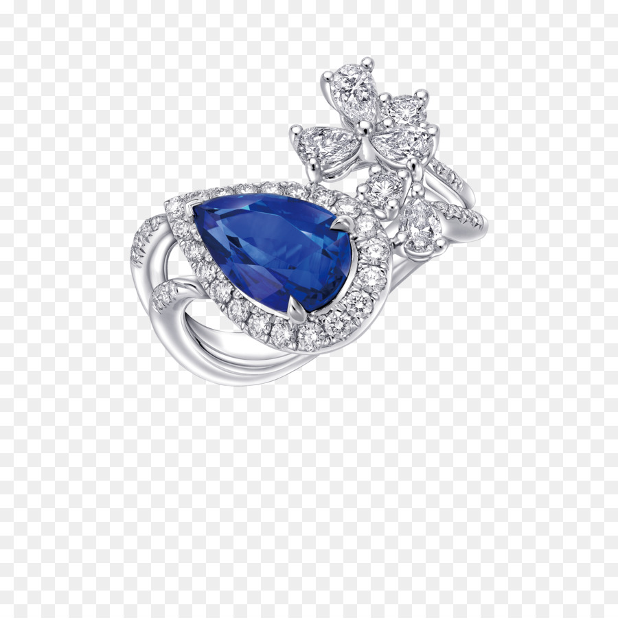 Sapphire Bling-bling-Körper-Schmuck Silber - Saphir