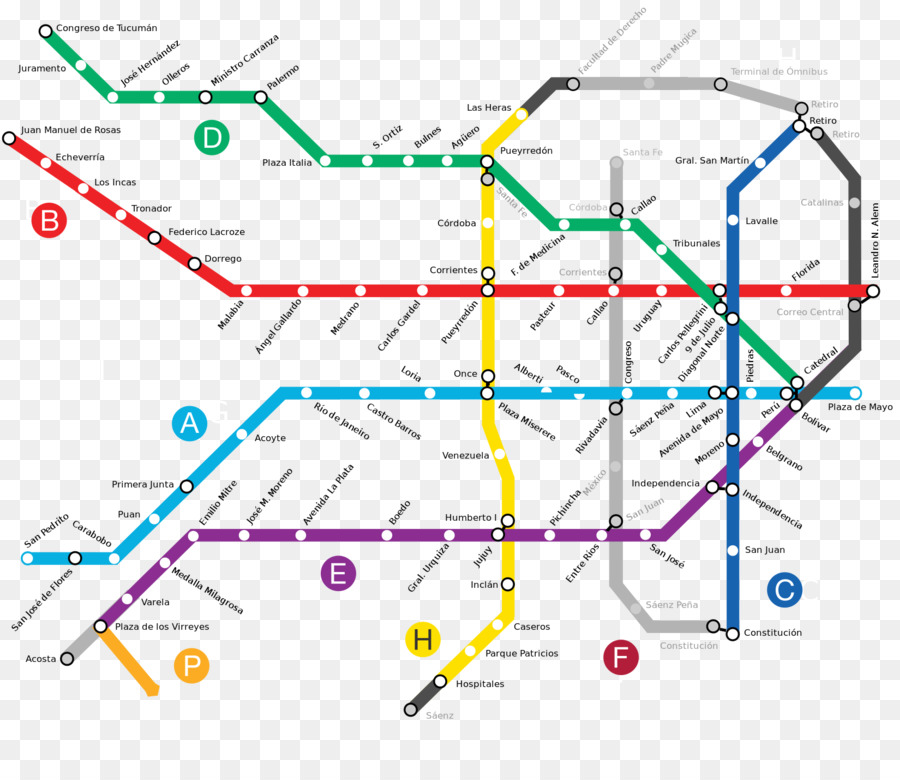 Buenos Aires tàu điện Ngầm Santiago Metro bản đồ - bản đồ