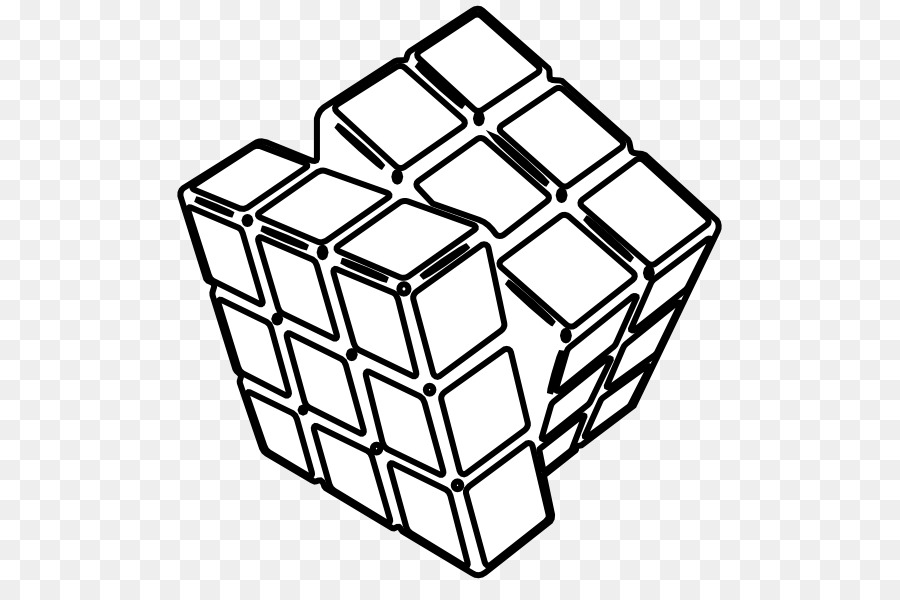 Il Cubo di Rubik libro da Colorare clipart - cubo