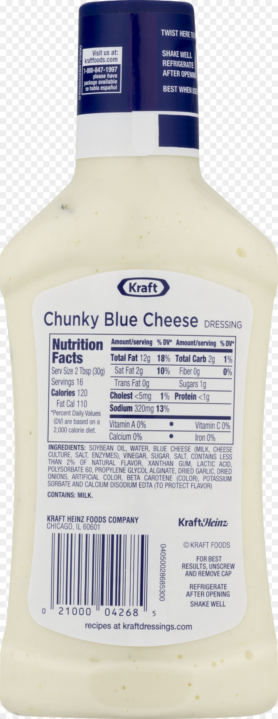 Italiano condimento di formaggio Blu insalata Caesar etichetta di fatti di Nutrizione - formaggio