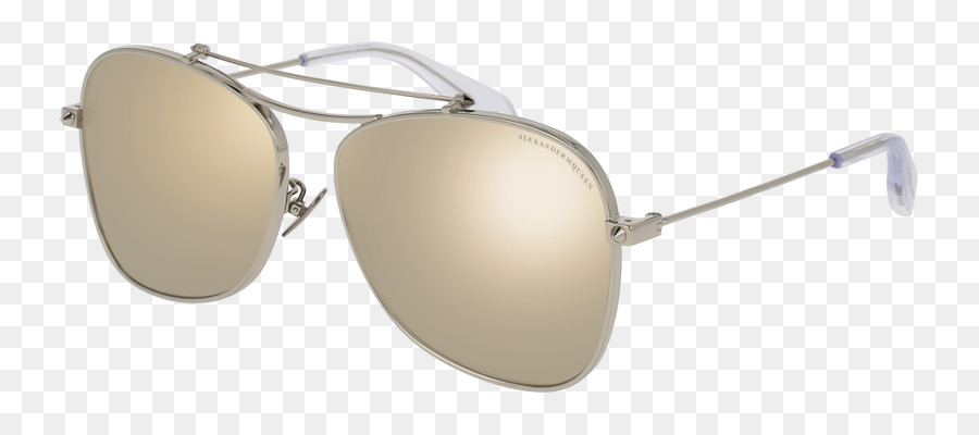 Sonnenbrillen Ray-Ban-Runde Doppel-Brücke Spiegel Farbe Brille - Alexander McQueen