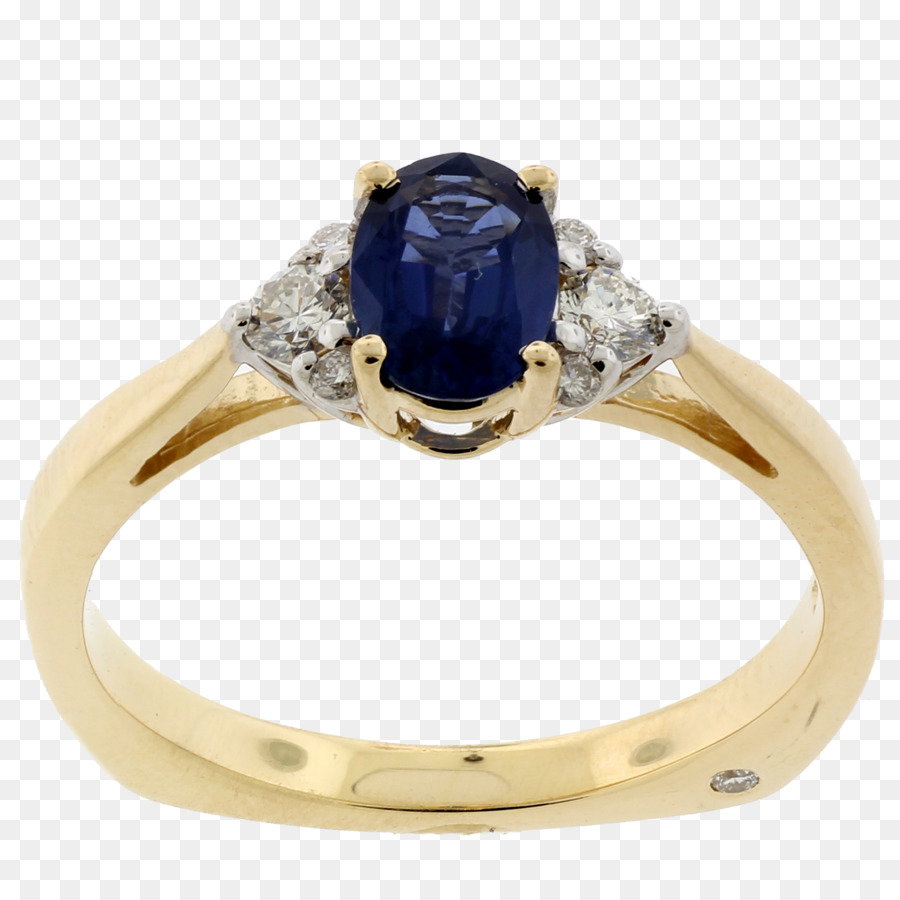 Sapphire nhẫn Đính hôn kim Cương Vàng - sapphire