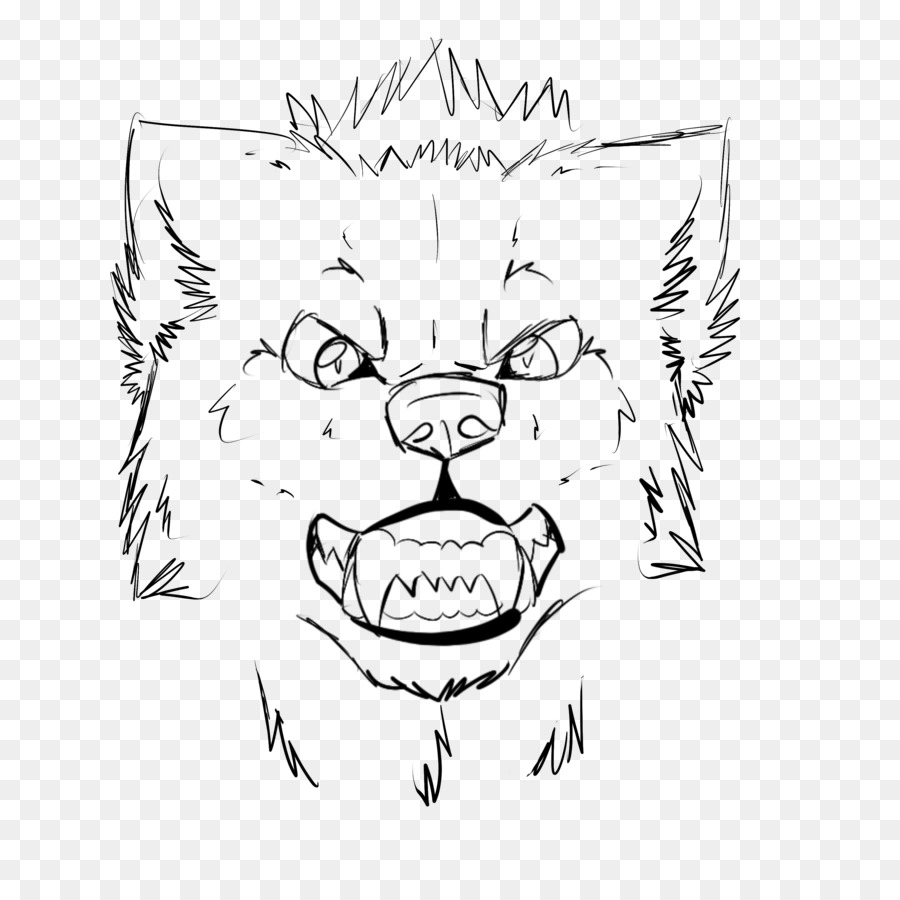 how to draw a wolf face easy