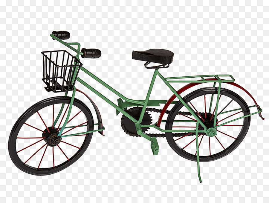 Fahrrad Farbe Metall Radfahrer Grün - Holz Korb