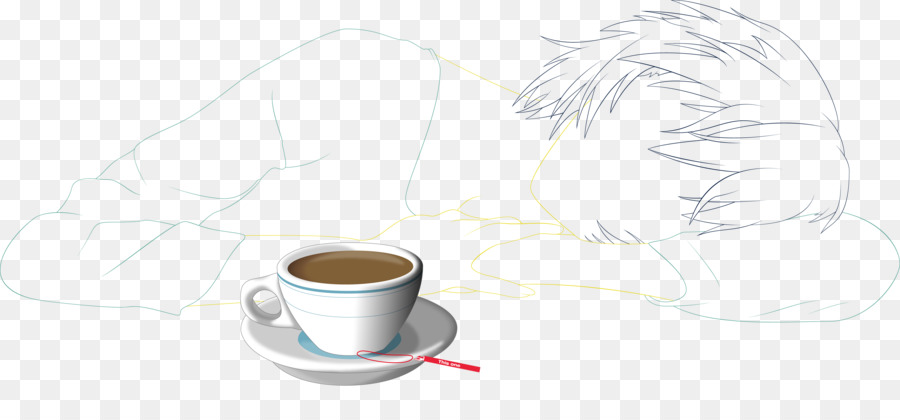 Kaffee-Tasse, Line-art Zeichnung - Cup