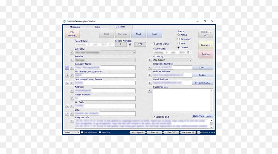 Schermata programma per Computer per i caratteri di Linea - Licenza Software