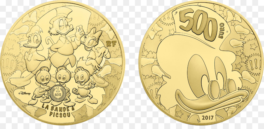 Gold Münze Dagobert Duck Monnaie de Paris Gold Münze - Münze