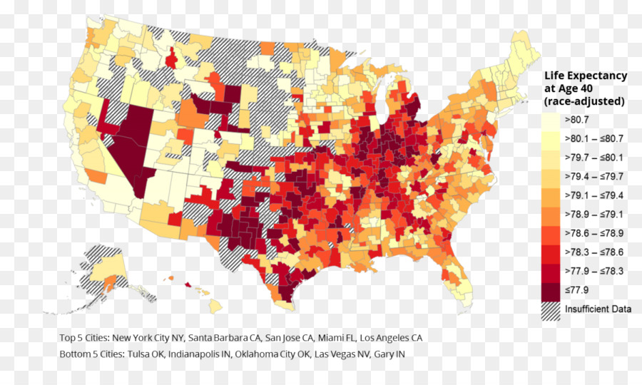 Die wirtschaftliche Ungleichheit der Lebenserwartung Vereinigten Staaten Gesundheit Anzeigen - Vereinigte Staaten