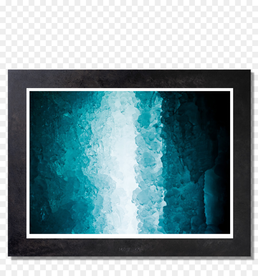 Bilderrahmen Desktop Hintergrundbild Drucken - Blaues Eis