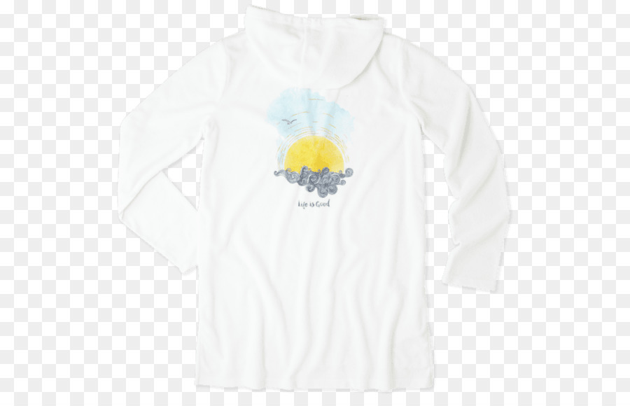 Langarm T shirt mit Langen ärmeln T shirt Bluza - Sonnenuntergang am Strand