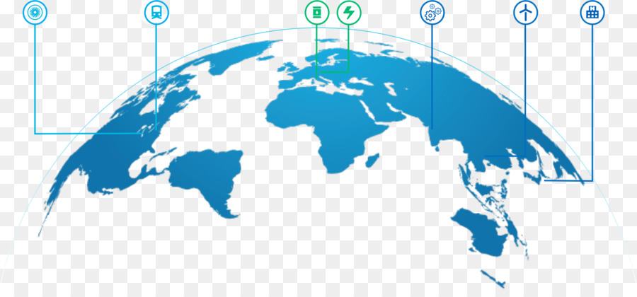 Mappa del mondo Distribuzione Globale di Tecnologia Consiglio di Posizione di Business - attività commerciale