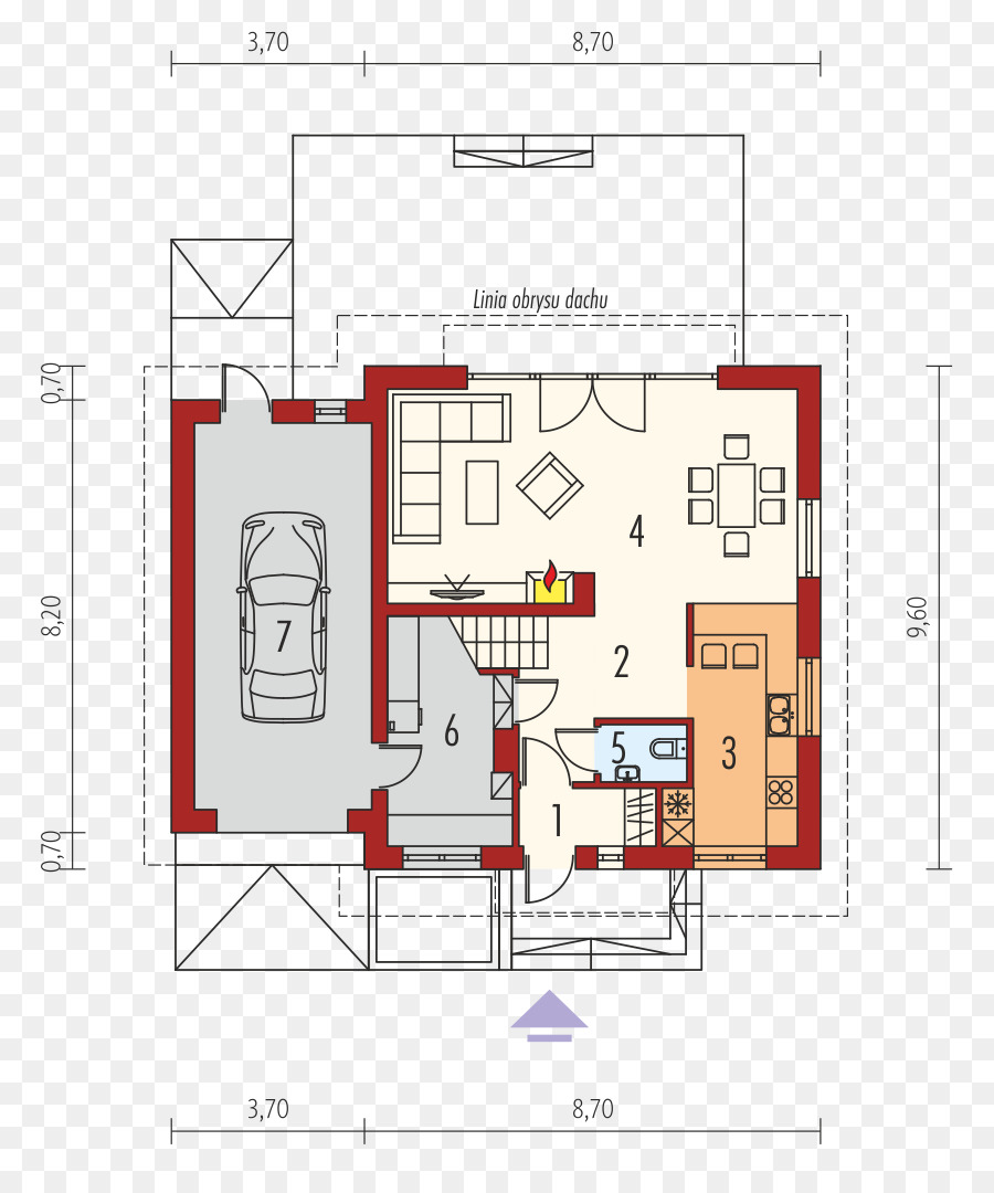 Piano piano di Casa Singola bifamiliare casa Altxaera Garage - casa