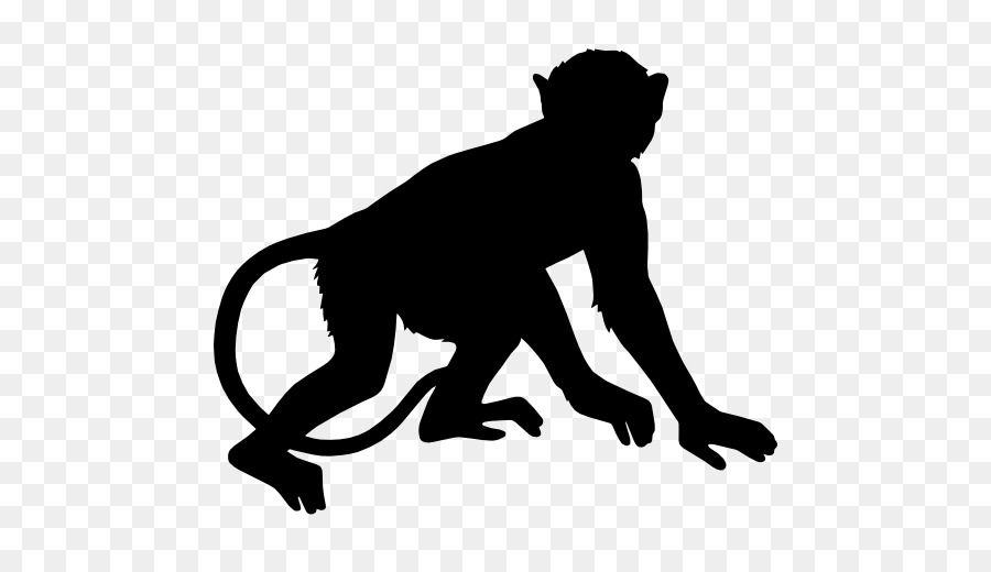 Silhouette Monkey Ape Clip-art - Silhouette
