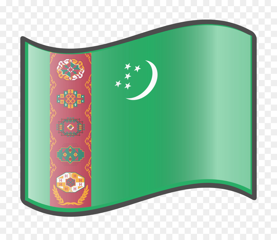 Flagge von Turkmenistan Grün - Flagge
