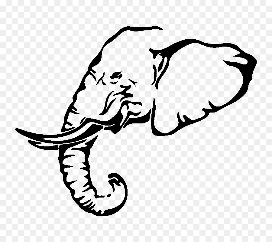Der afrikanische Elefant Zeichnung Elephantidae - Elefant mandala