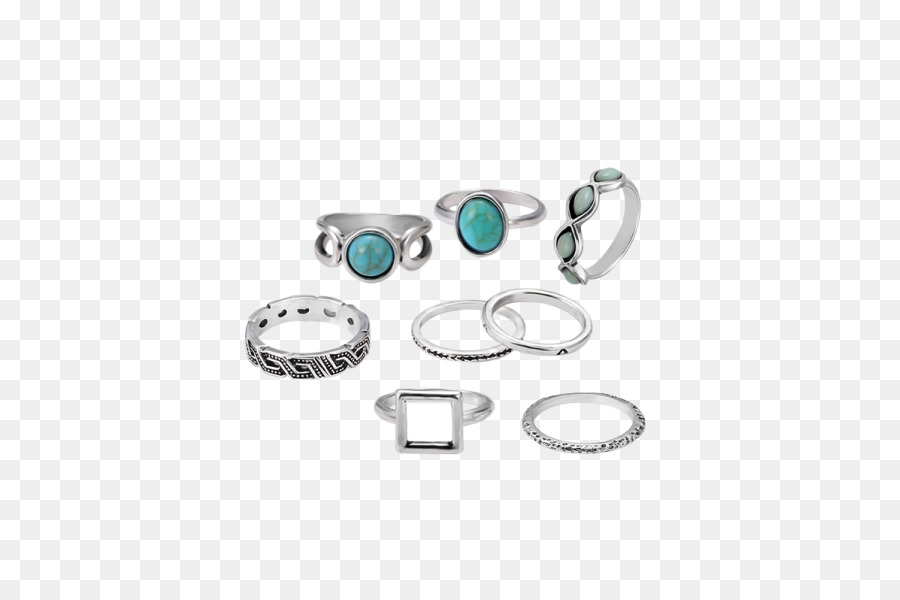 Türkis Ring Silber Schmuck Armband - Ring