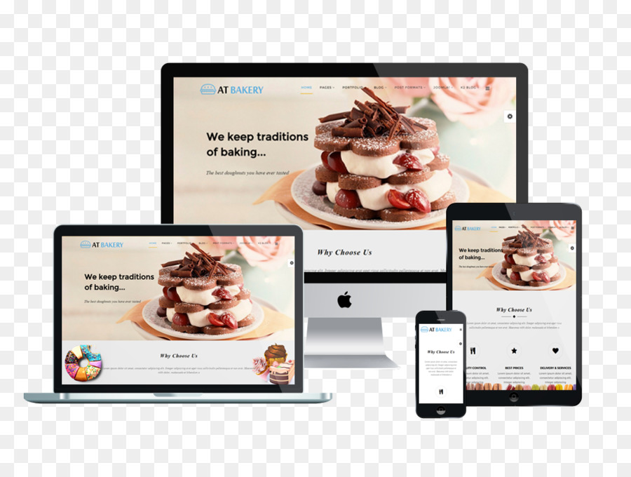 Responsive web design-Bäckerei Web-template-system - Web design