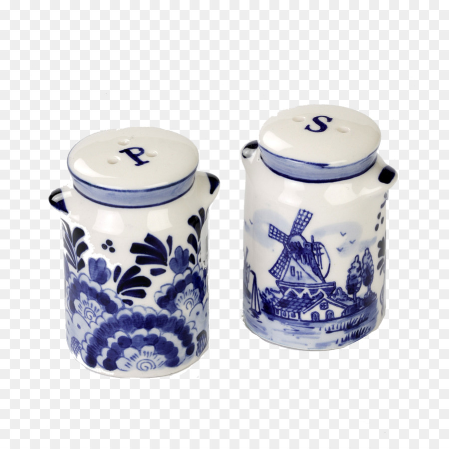 Delftware Keramik Salz-und Pfefferstreuer Pfeffer - schwarzer Pfeffer