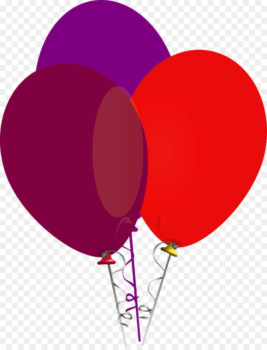 Luftballon, Rot, Lila, Clip-art - Ballon