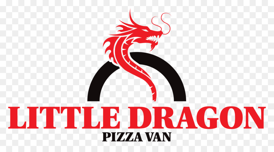Little Dragon Pizza, italienische Küche Logo Holzofen - Pizza