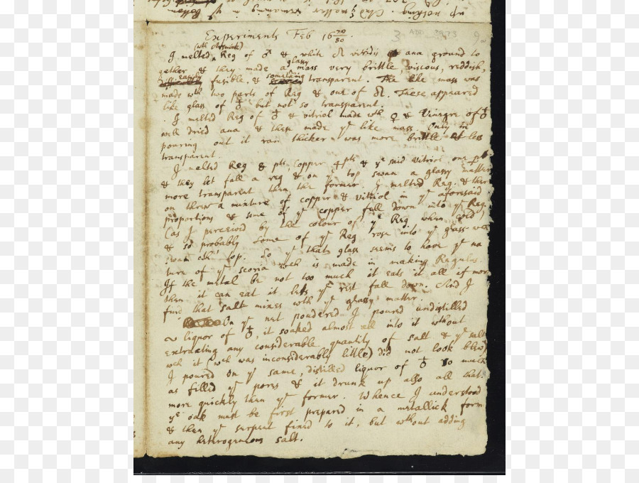 Handschrift Brief - Isaac Newton