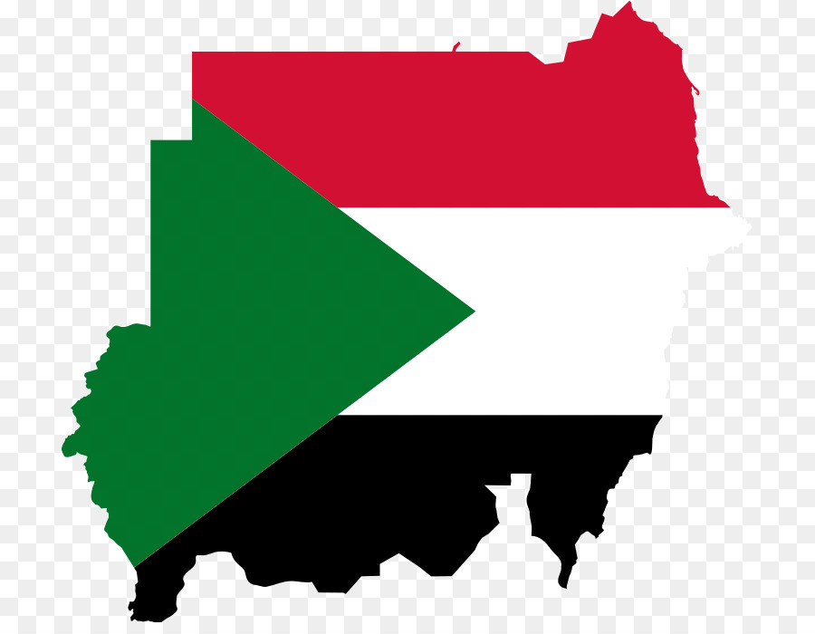 Flagge von Sudan Landkarte - Flagge