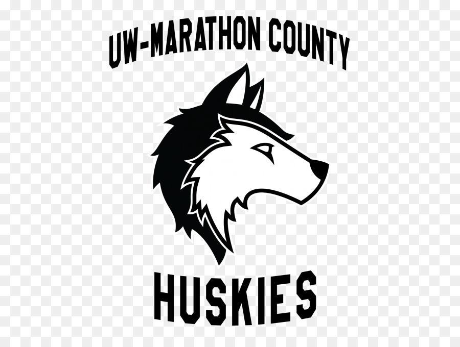 University of Wisconsin–Marathon County Logo Siberian Husky Grau wolf - Husky