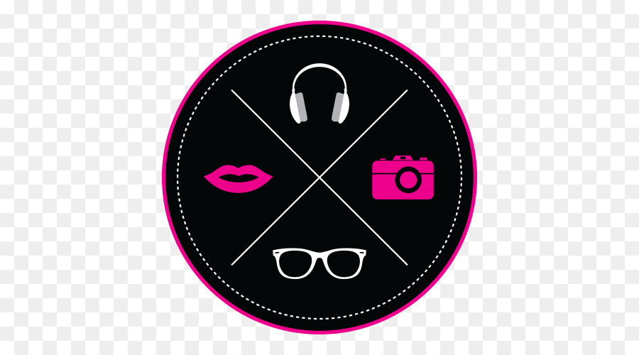Pink M Logo Circle Camera Font - cerchio