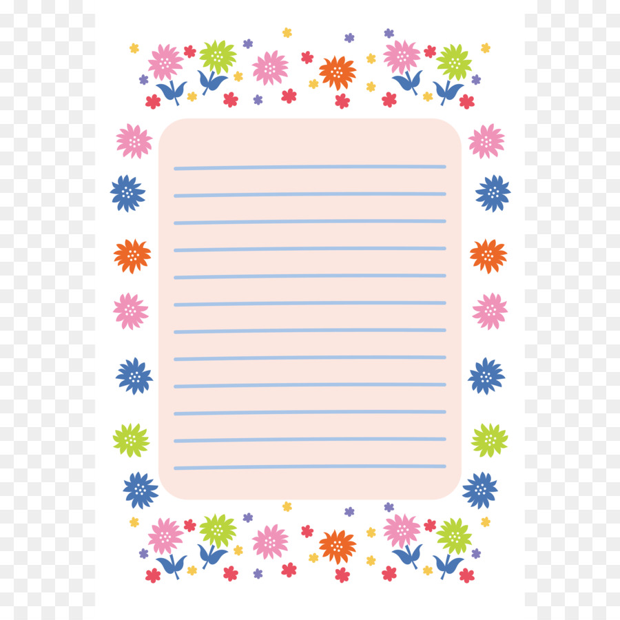 Carta 便箋 Modello di Lettera di capodanno carta - fiamma di fiori