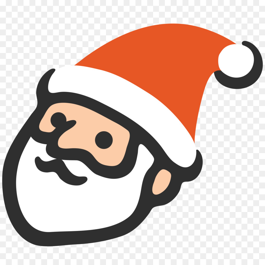 Divertente Babbo Natale Emoji Android Di Natale Di Fantasia - babbo natale