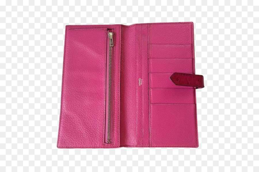 Wallet-Geldbörse-Leder-Rosa-M - Brieftasche