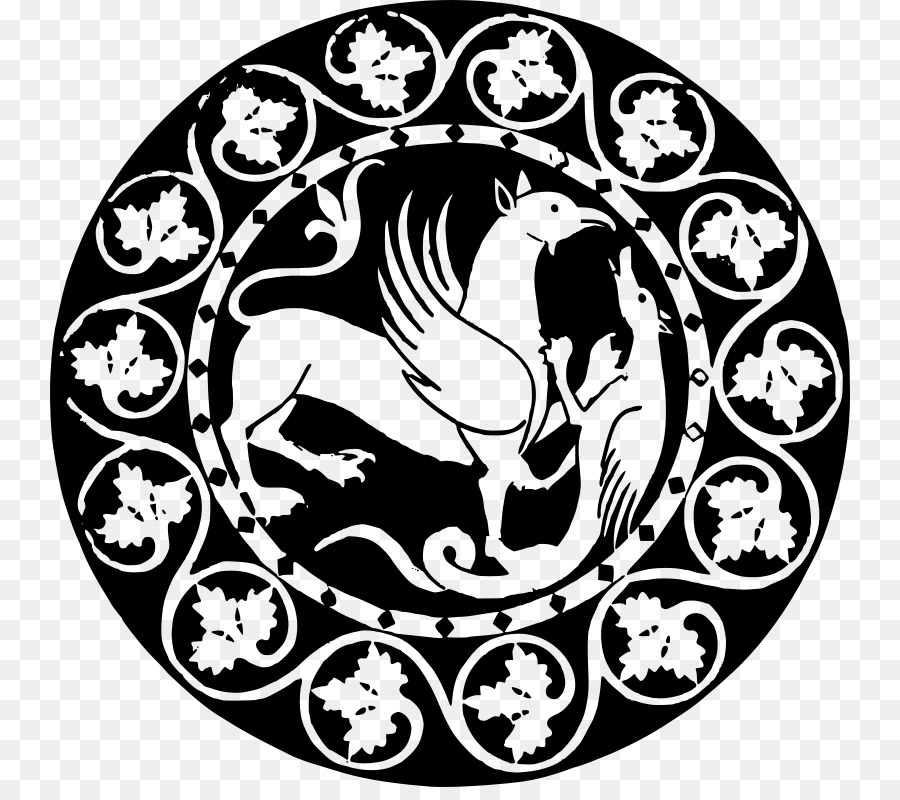 Mandala-Drache-Symbol clipart - Drachen