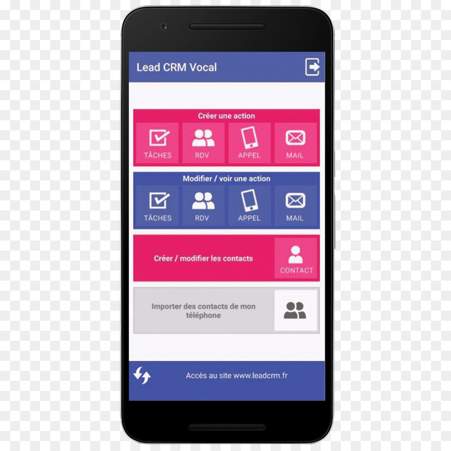 Feature-Phones, Smartphones und Mobiltelefone-Dashboard, Customer relationship management - Leadvocals
