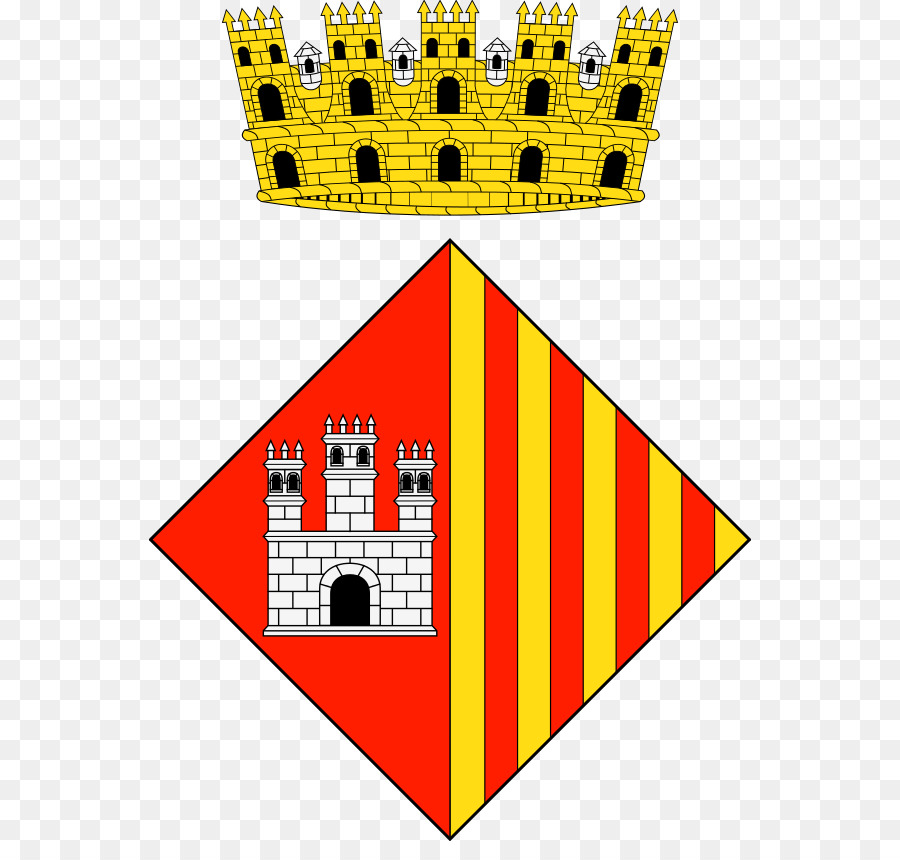 Schild von Terrassa Sant Esteve de die Eichen Wappen Wappen von Cabrera de Mar - Wappen der Terrasse