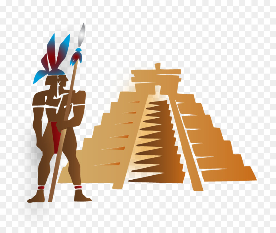Mesoamerikanischen Pyramiden Menschliche Verhalten Cartoon - Design