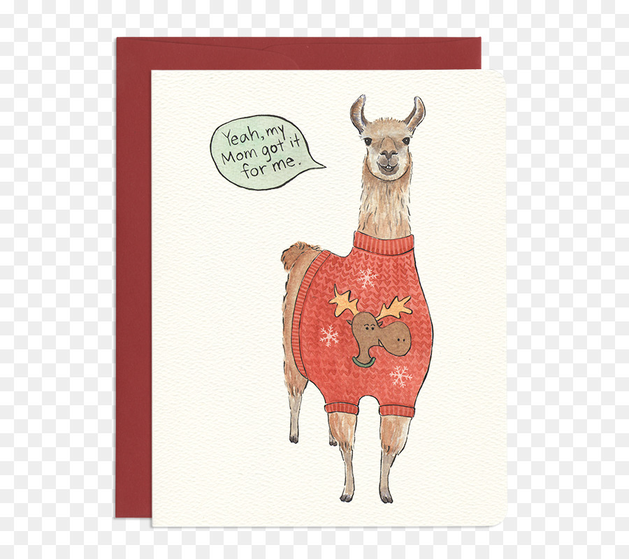 Saluto & Carte di Nota Lama cartolina di Natale di Natale jumper - compleanno