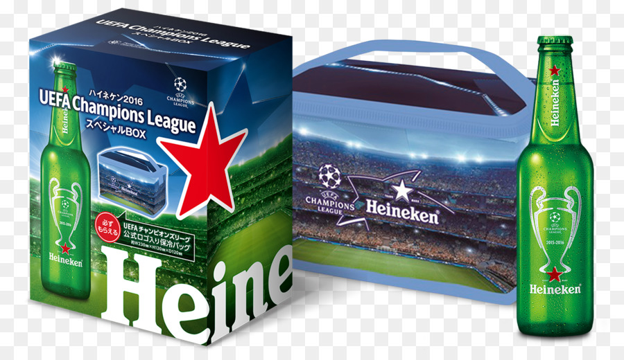 UEFA-Champions-League-Heineken-Bierflasche aus Glas - Bier