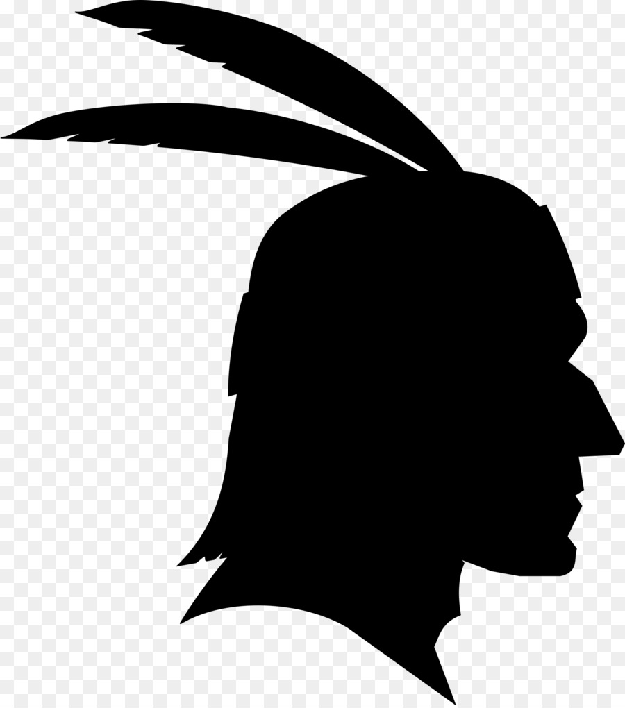 I nativi Americani negli Stati Uniti, i popoli Indigeni delle Americhe capo tribù Clip art - silhouette testa