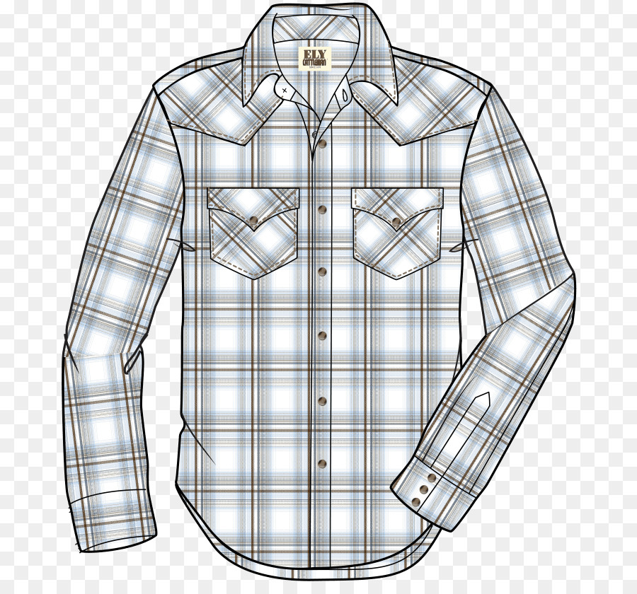 Hemd mit Tartan-Kragen Einfachheit Muster Muster - Kleid shirt